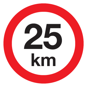 VITESSE LIMITÉE 25 KM