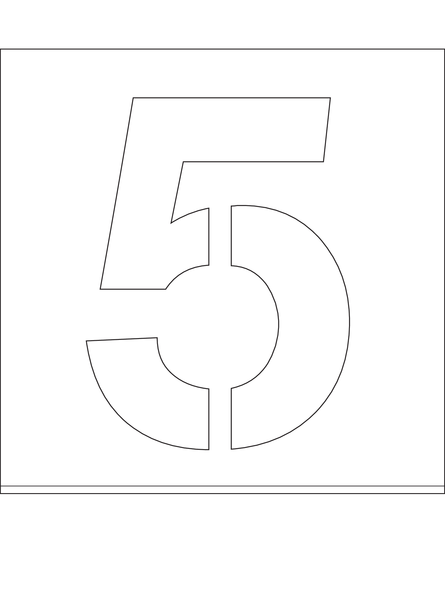 POCHOIR DIBOND 2MM , HAUTEUR 200MM
