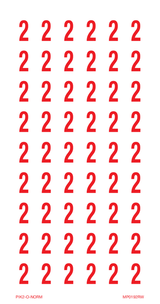 CHIFFRE 2 SUR FEUILLE