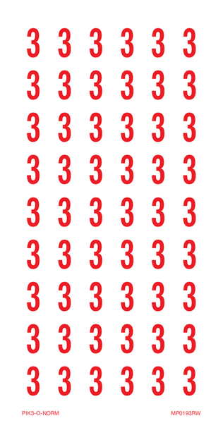 CIJFER 3 OP VEL