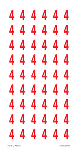 CIJFER 4 OP VEL