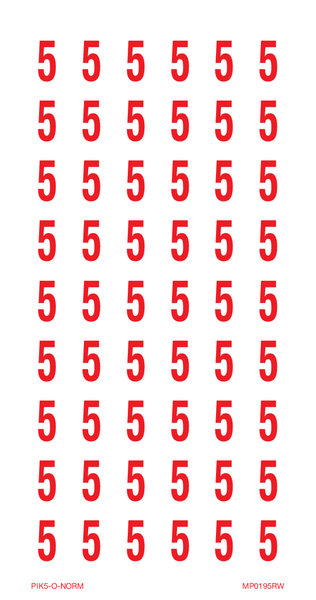 CHIFFRE 5 SUR FEUILLE
