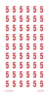 CHIFFRE 5 SUR FEUILLE