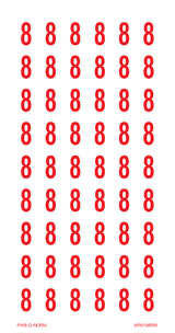 CHIFFRE 8 SUR FEUILLE
