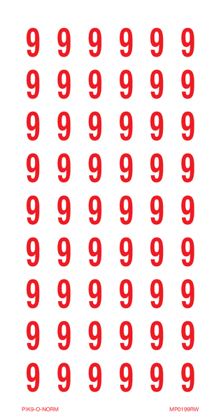 CHIFFRE 9 SUR FEUILLE