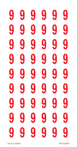 CHIFFRE 9 SUR FEUILLE