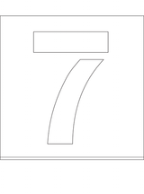POCHOIR DIBOND 2MM , HAUTEUR 200MM