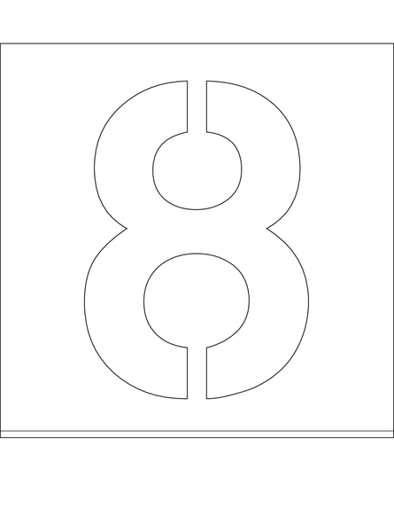 POCHOIR DIBOND 2MM , HAUTEUR 200MM