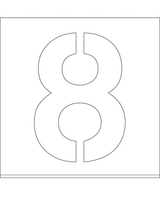 POCHOIR DIBOND 2MM , HAUTEUR 200MM