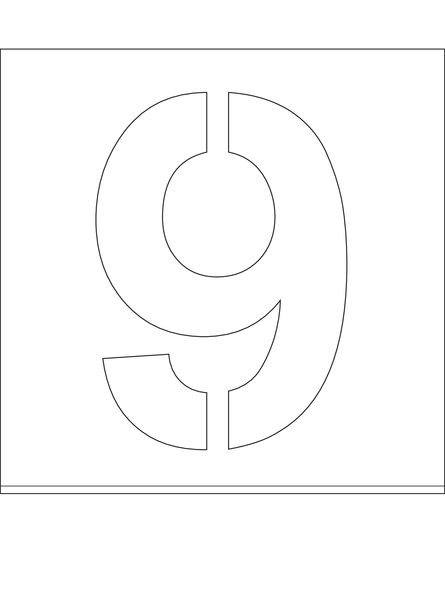 POCHOIR DIBOND 2MM , HAUTEUR 200MM