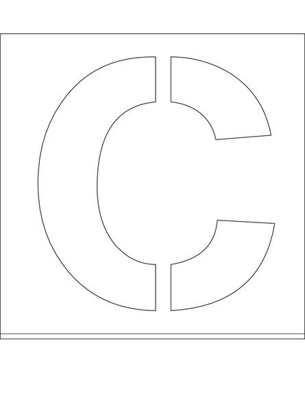 POCHOIR DIBOND 2MM , HAUTEUR 200MM