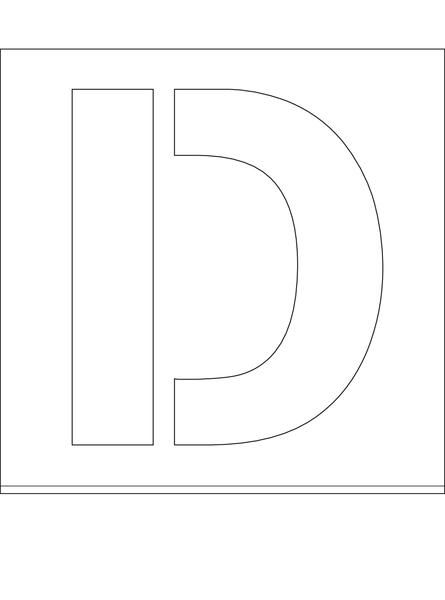 POCHOIR DIBOND 2MM , HAUTEUR 200MM