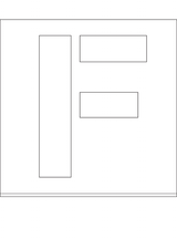POCHOIR DIBOND 2MM , HAUTEUR 200MM
