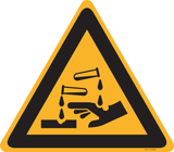 AVERTISSEMENT SUBSTANCES CORROSIVES