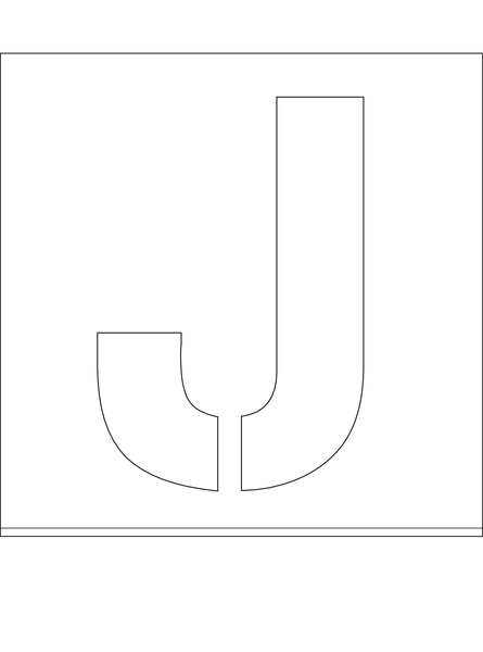 POCHOIR DIBOND 2MM , HAUTEUR 200MM