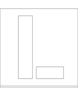 POCHOIR DIBOND 2MM , HAUTEUR 200MM