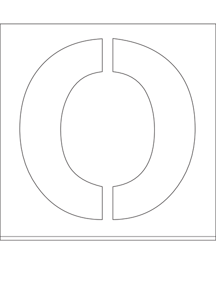 POCHOIR DIBOND 2MM , HAUTEUR 200MM