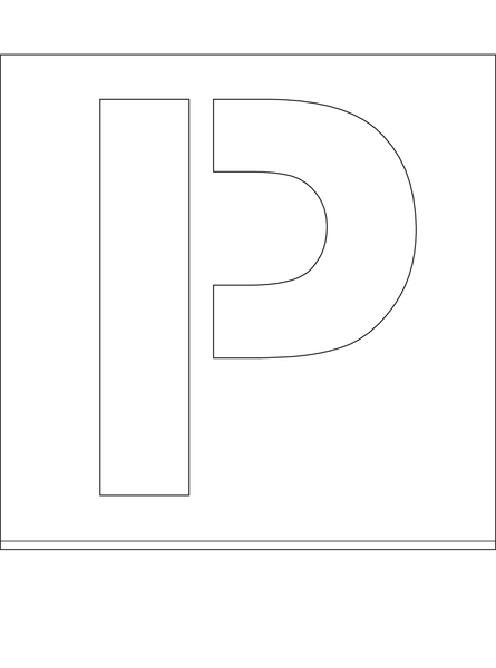 POCHOIR DIBOND 2MM , HAUTEUR 200MM