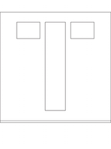 POCHOIR DIBOND 2MM , HAUTEUR 200MM