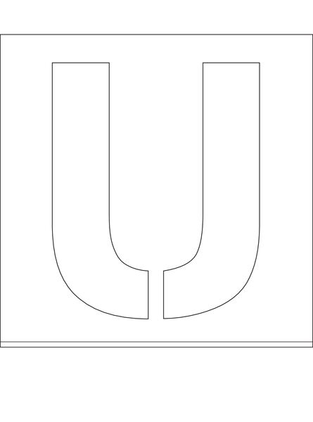 POCHOIR DIBOND 2MM , HAUTEUR 200MM