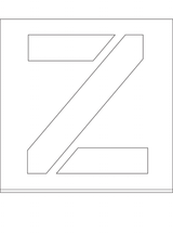 POCHOIR DIBOND 2MM , HAUTEUR 200MM