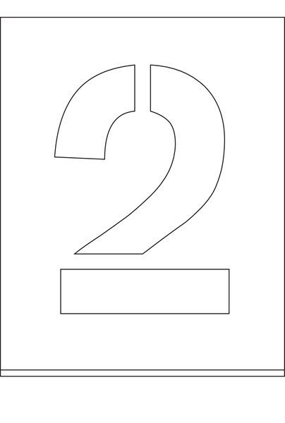 POCHOIR DIBOND 2MM, HAUTEUR  300MM