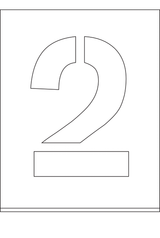 POCHOIR DIBOND 2MM, HAUTEUR  300MM