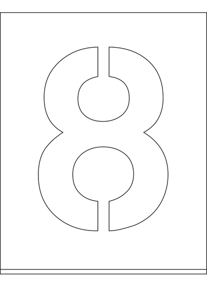 POCHOIR DIBOND 2MM, HAUTEUR  300MM