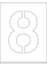 POCHOIR DIBOND 2MM, HAUTEUR  300MM