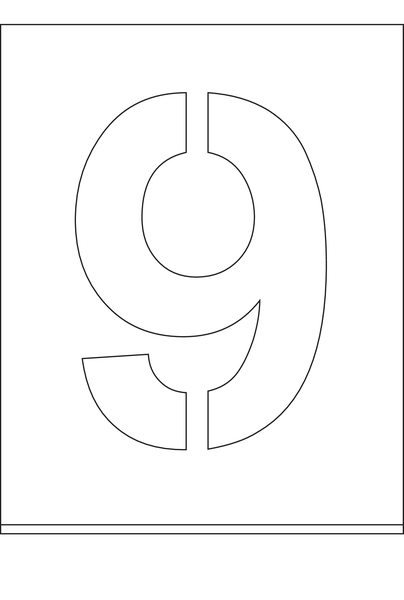 POCHOIR DIBOND 2MM, HAUTEUR  300MM