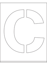 POCHOIR DIBOND 2MM, HAUTEUR  300MM