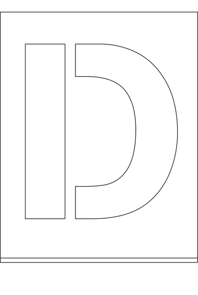 POCHOIR DIBOND 2MM, HAUTEUR  300MM