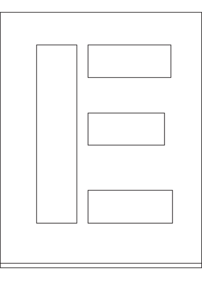POCHOIR DIBOND 2MM, HAUTEUR  300MM
