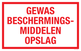 GEWAS BESCHERMINGSMIDDELEN OPSLAG