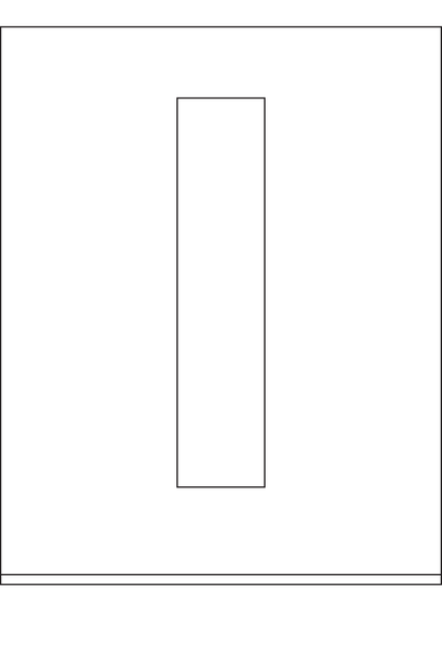 POCHOIR DIBOND 2MM, HAUTEUR  300MM