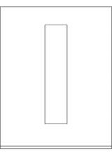 POCHOIR DIBOND 2MM, HAUTEUR  300MM