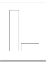 POCHOIR DIBOND 2MM, HAUTEUR  300MM