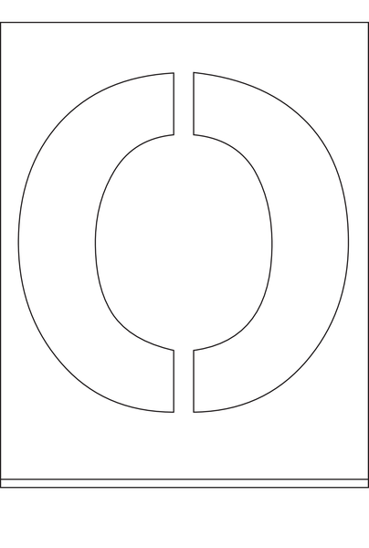 POCHOIR DIBOND 2MM, HAUTEUR  300MM