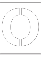 POCHOIR DIBOND 2MM, HAUTEUR  300MM