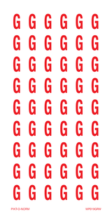 LETTER G OP VEL