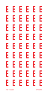 LETTRE E SUR FEUILLE