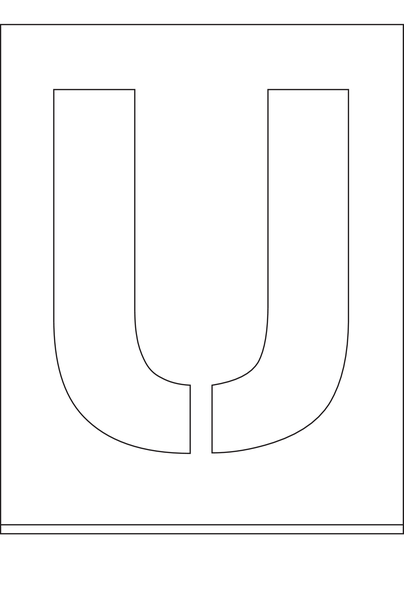 POCHOIR DIBOND 2MM, HAUTEUR  300MM