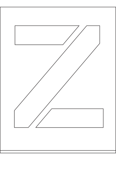 POCHOIR DIBOND 2MM, HAUTEUR  300MM