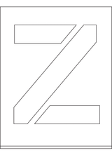 POCHOIR DIBOND 2MM, HAUTEUR  300MM