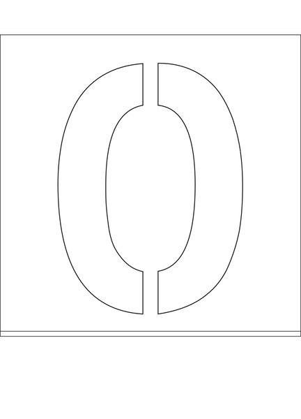 POCHOIR EN DIBOND 2MM, HAUTEUR 500MM