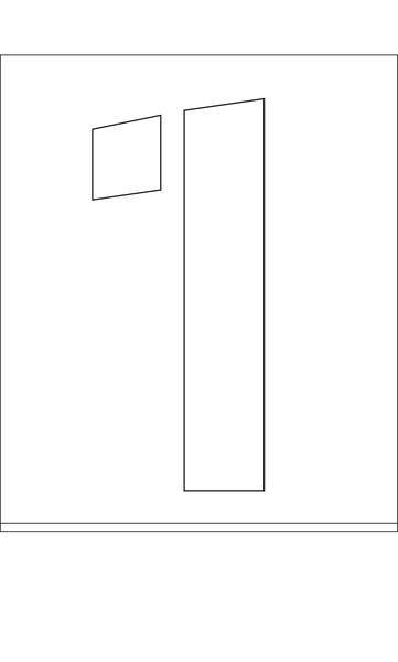 POCHOIR EN DIBOND 2MM, HAUTEUR 500MM