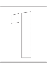 POCHOIR EN DIBOND 2MM, HAUTEUR 500MM