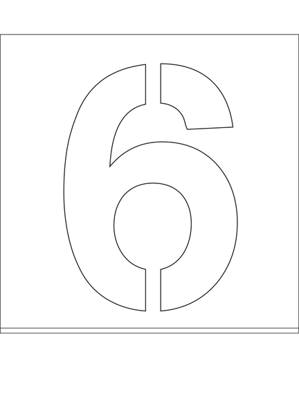 POCHOIR EN DIBOND 2MM, HAUTEUR 500MM