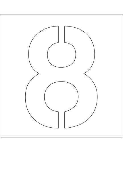 POCHOIR EN DIBOND 2MM, HAUTEUR 500MM