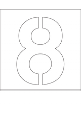 POCHOIR EN DIBOND 2MM, HAUTEUR 500MM